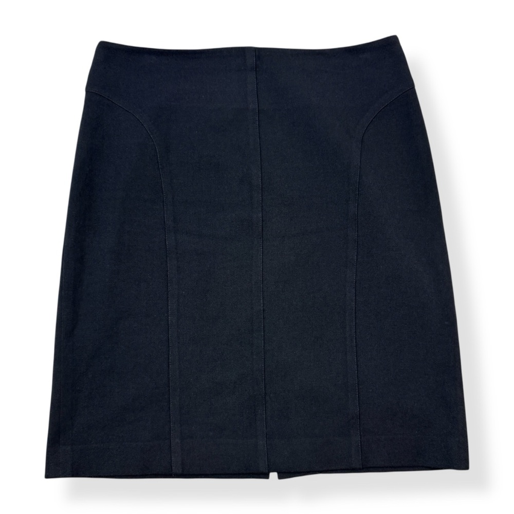 Rafaella Skirt Womens Size 8 Black Knee Length Pencil Lined Slit Back Zip